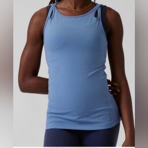 Athleta Shanti Asana Tank in Cottage Blue Dusty XS